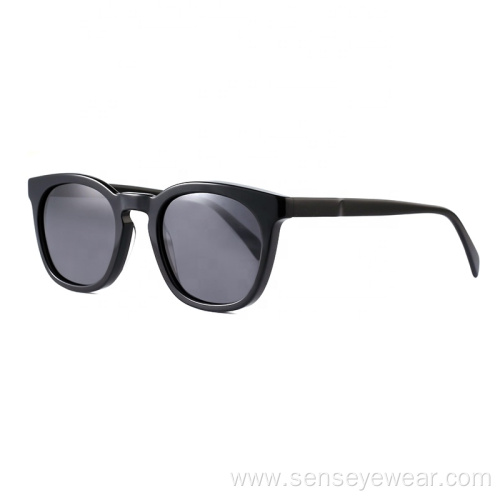 Trendy Custom Bevel Square Acetate Polarized Sunglasses